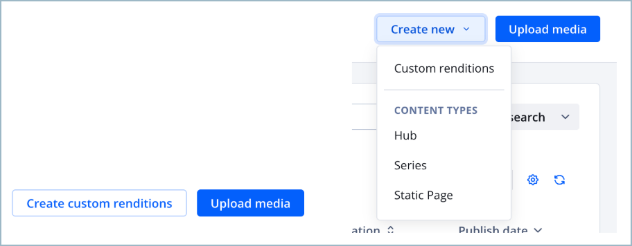 Creating a custom renditions media