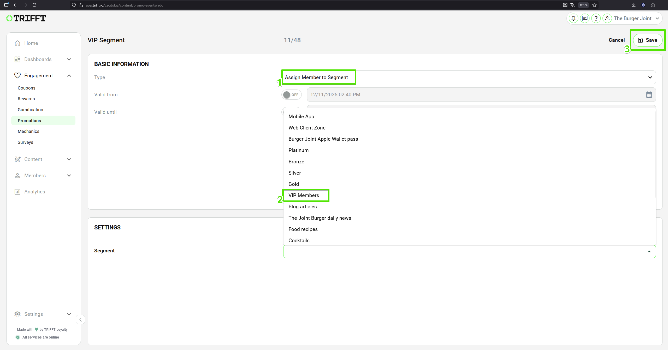 Add Member to Segment