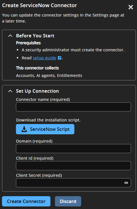 ServiceNow connector