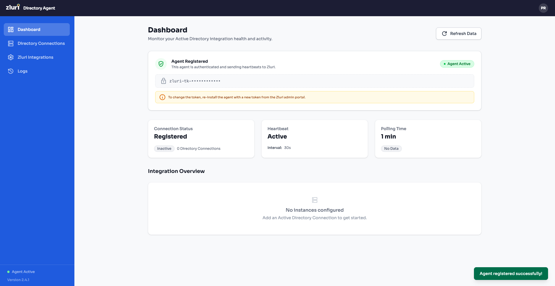 Step 2 — Register the Agent (before)