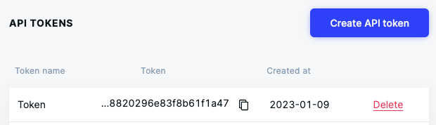 API Tokens