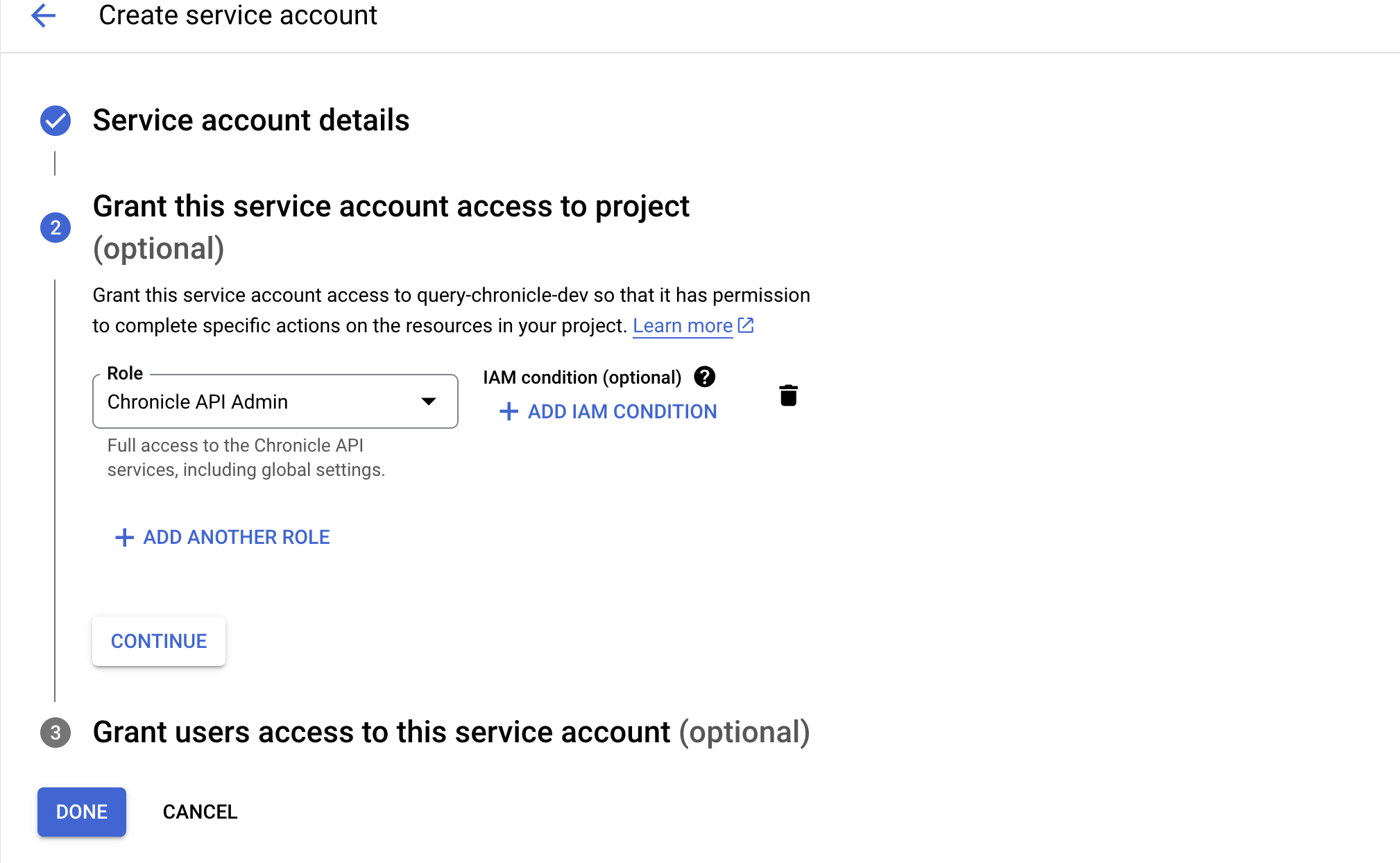 FIG. 3 - Adding the IAM Role to the Service Account