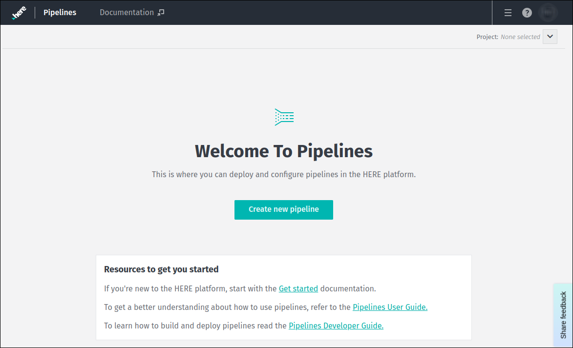 screen capture of portal pipelines page