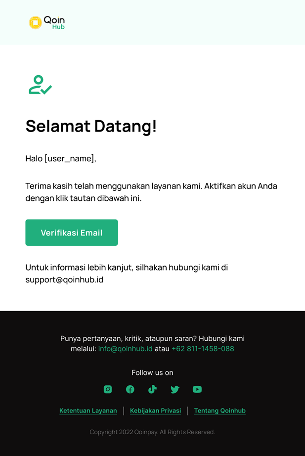 Halaman Verifikasi Email