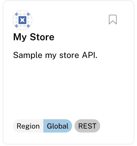 An API's short description on a tile. 