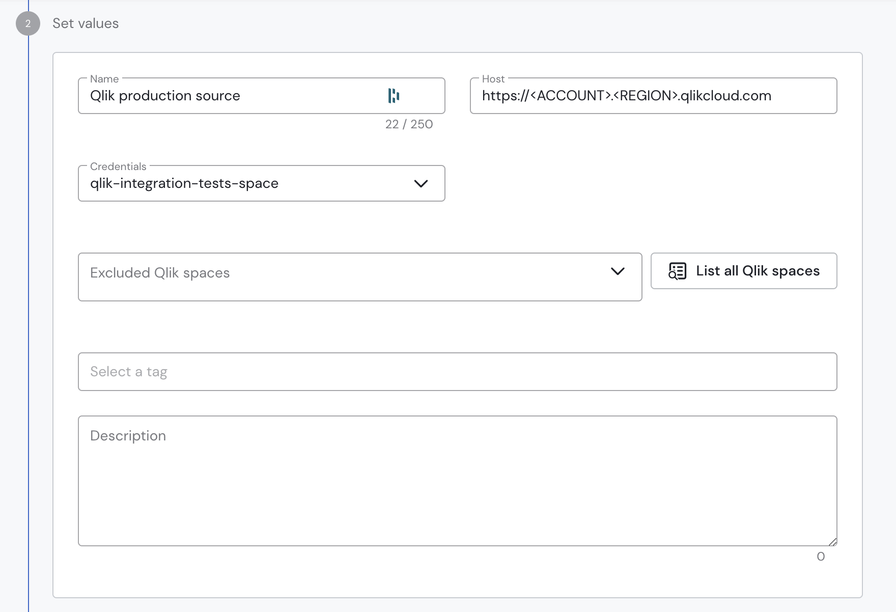 Configuring your Qlik source