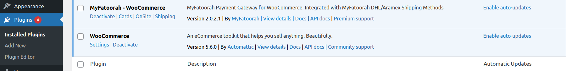 MyFatoorah – WooCommerce after activation