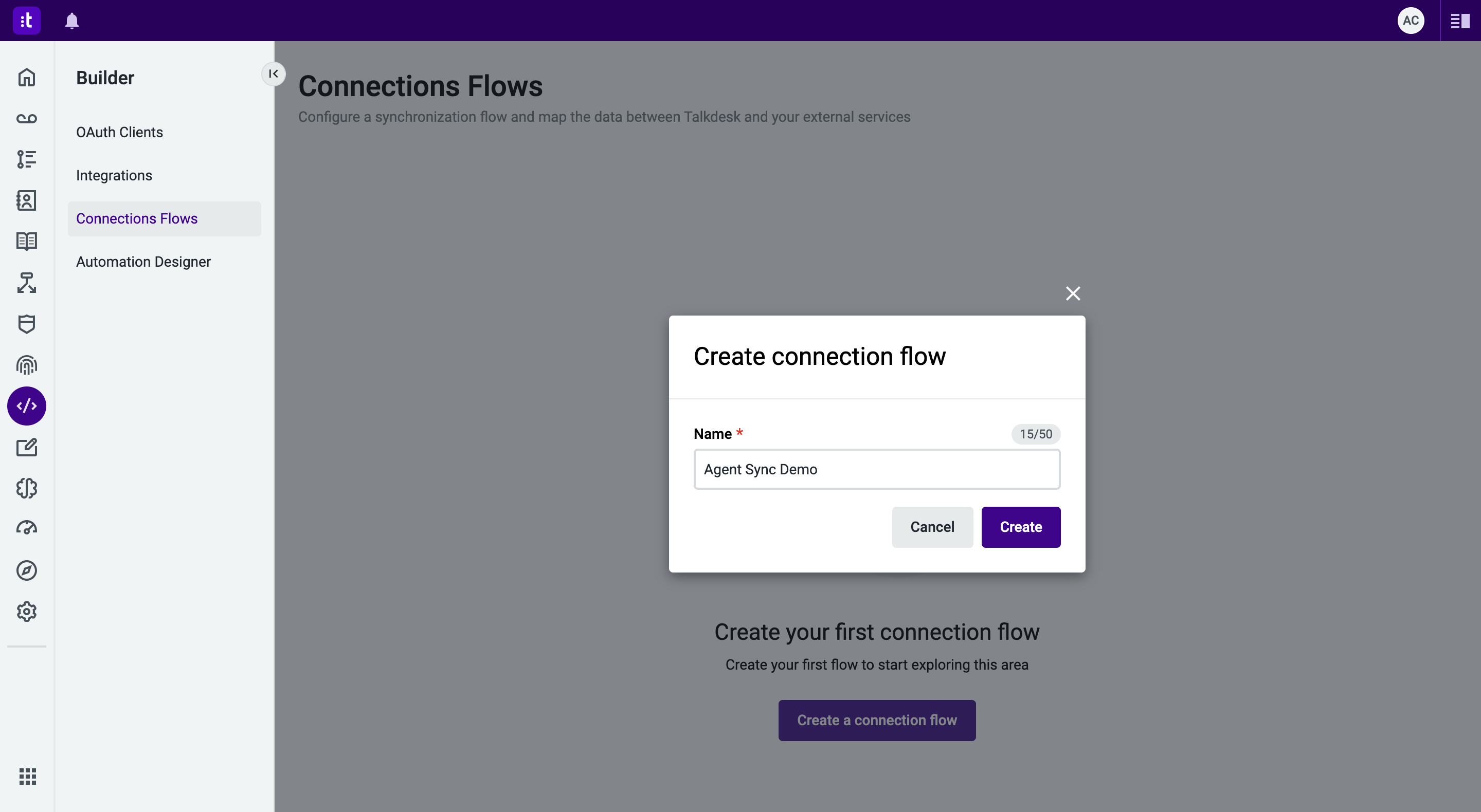 Create a Connection Flow