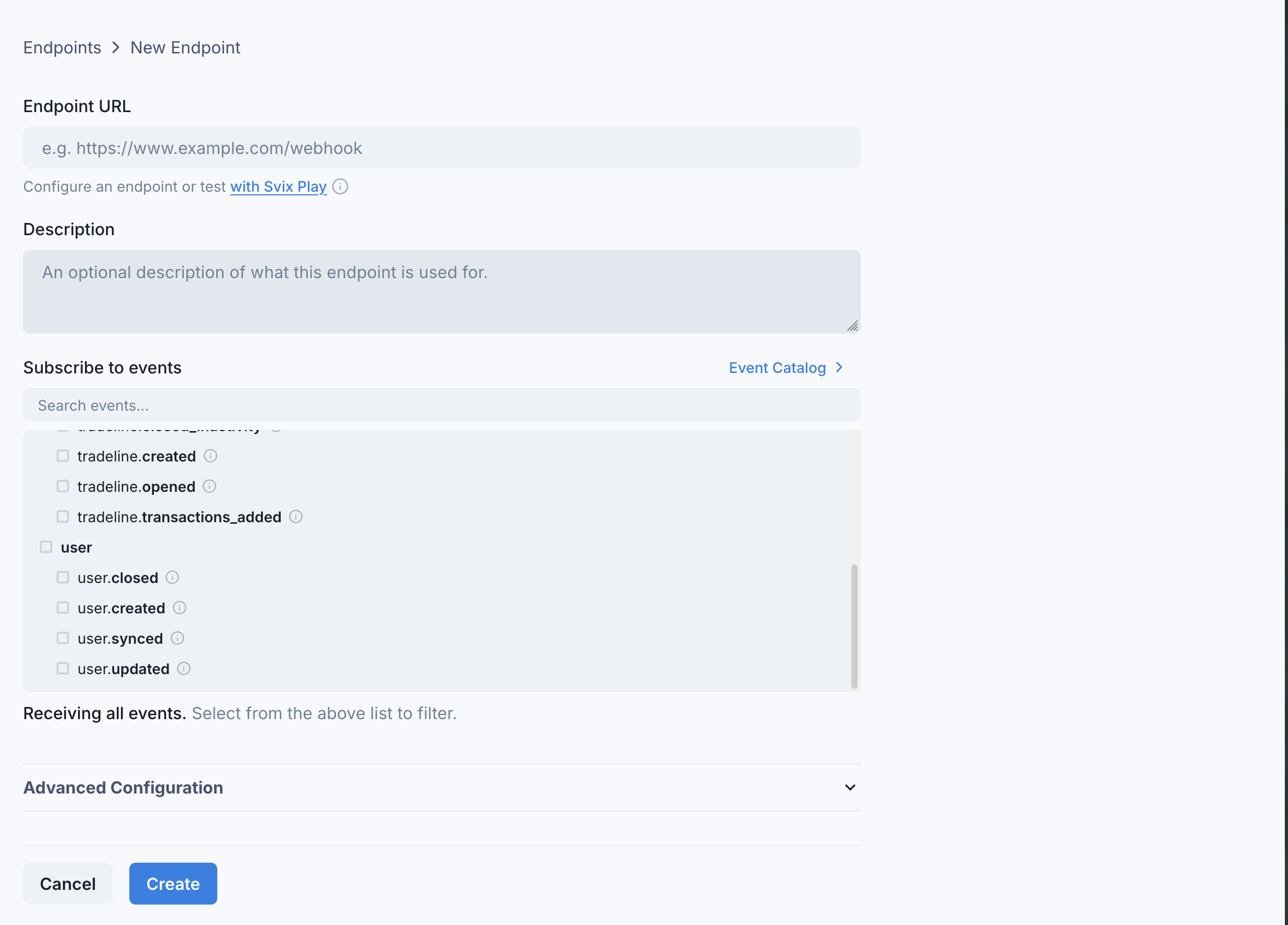 Configure your endpoint and URLs .