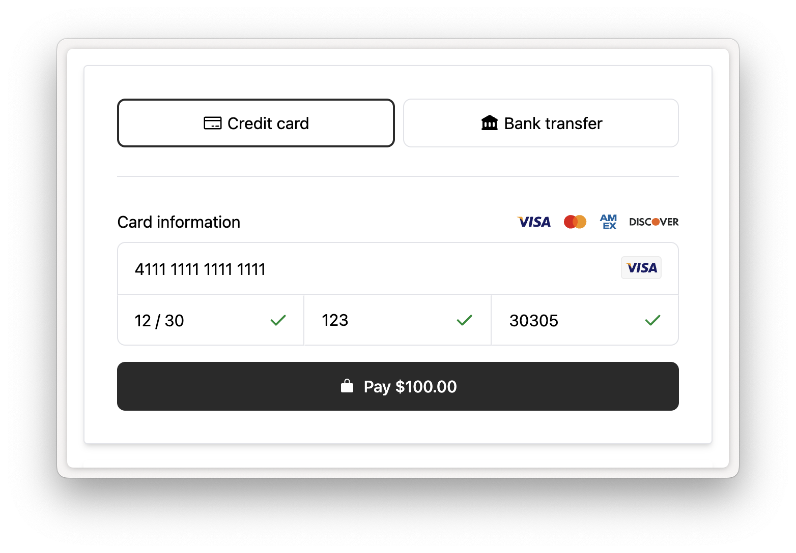 Rainforest Payment Component