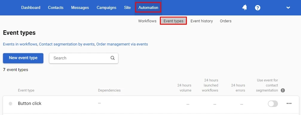 Create an Event Type