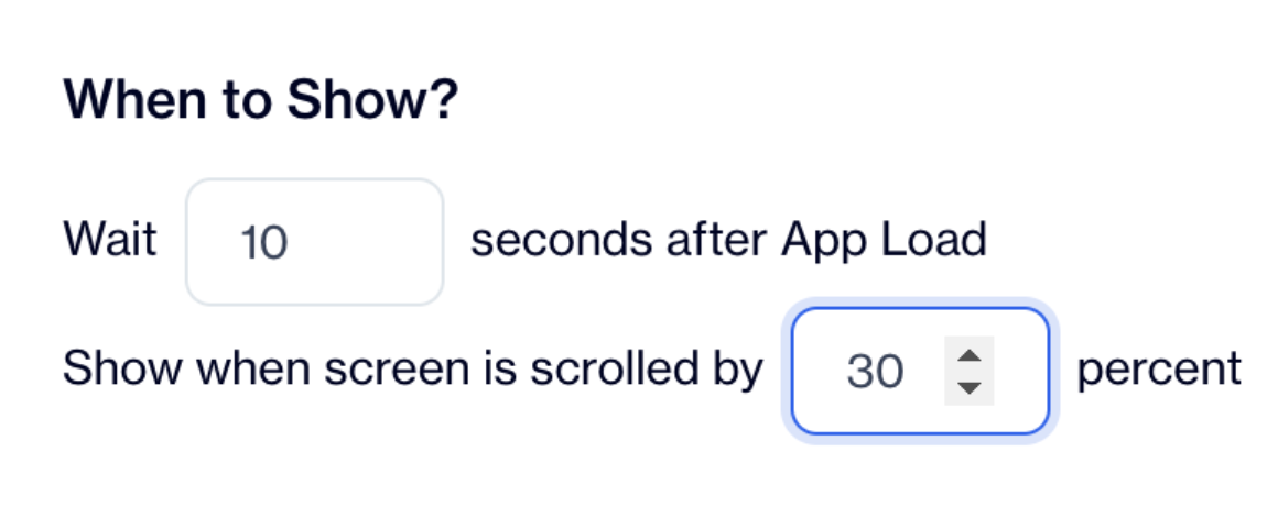 When to Show