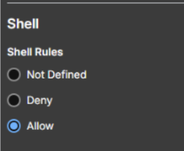 Allow Shell rules