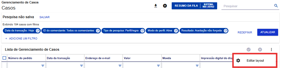 editar layout