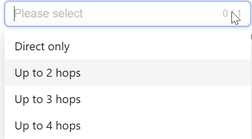 **Choose Supply Chain Nodes option**