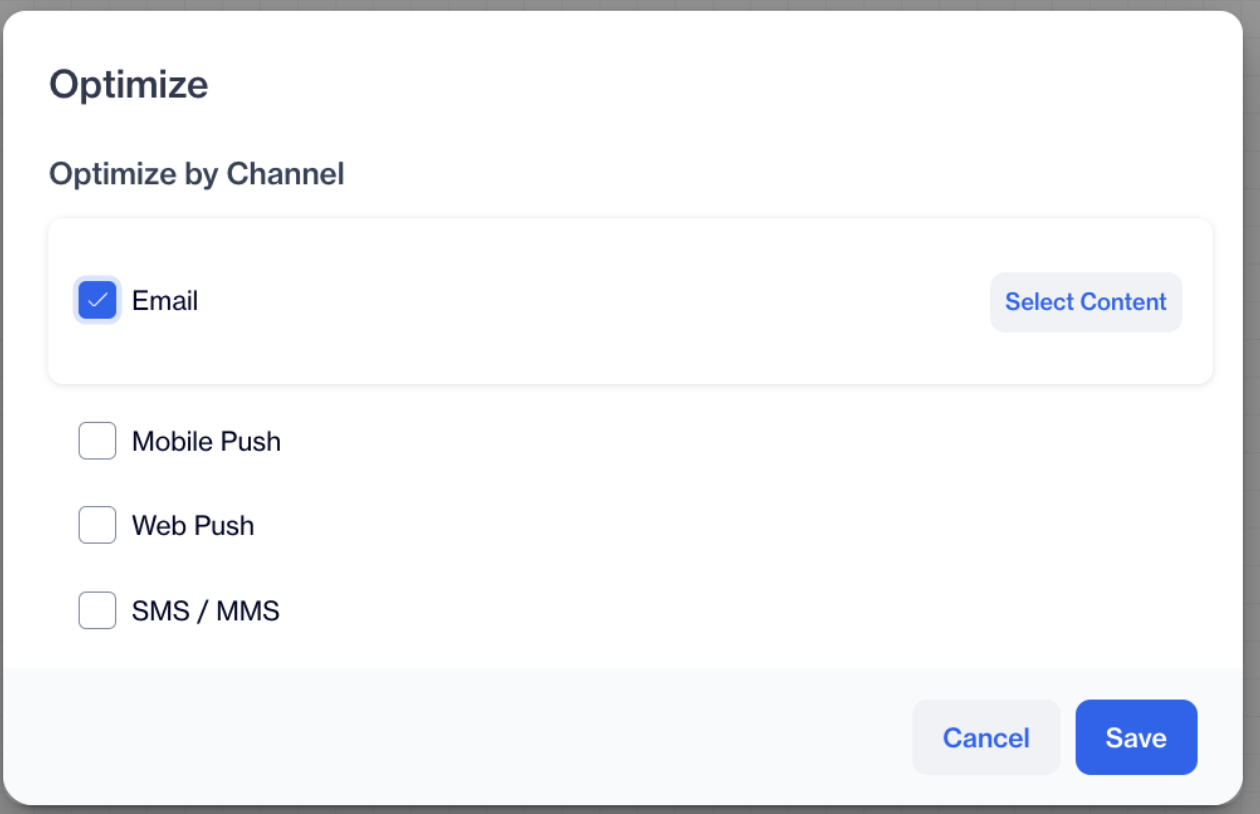 Optimize by Channel
