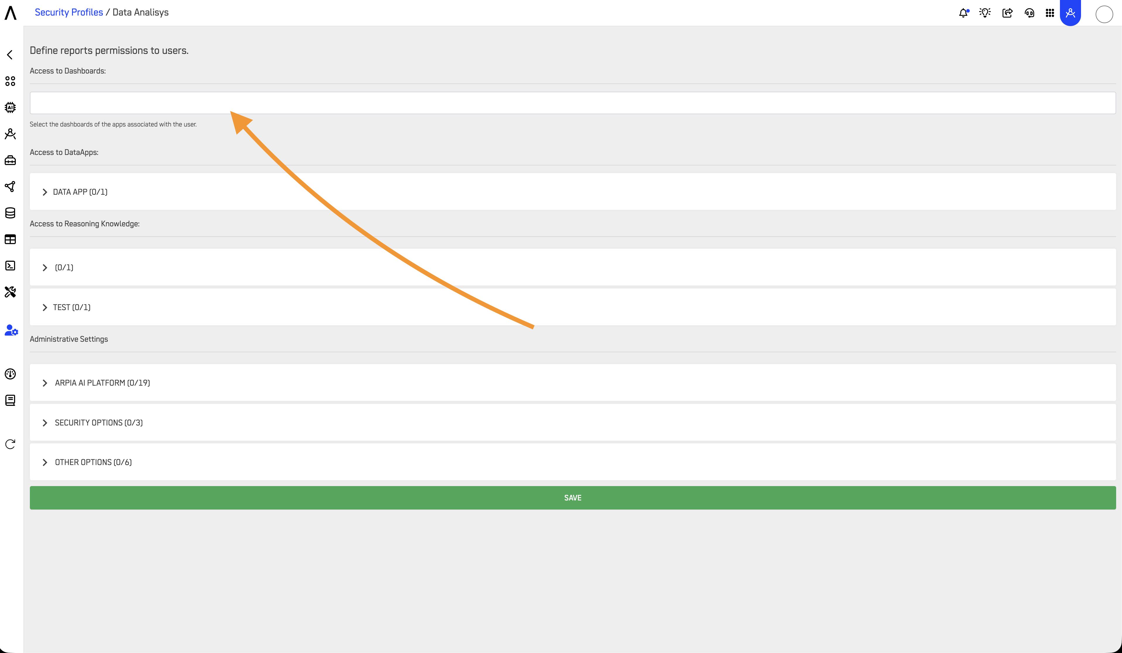 Access to Dashboards