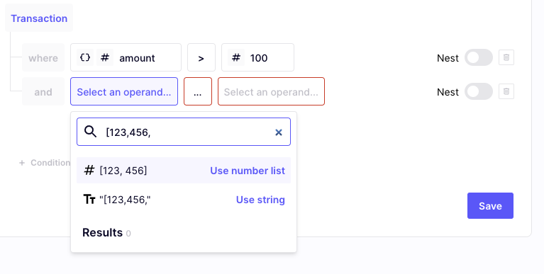 Create inline number list