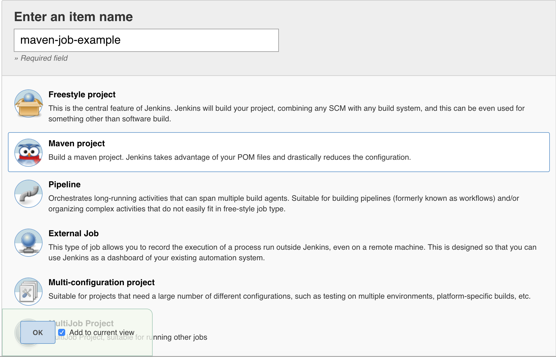create a maven job.png
