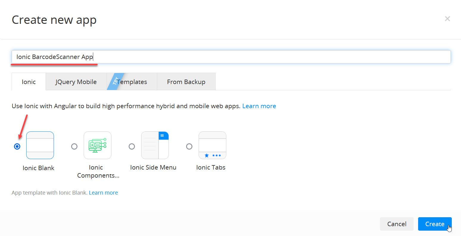 Ionic Barcode Scanner Plugin Sample App