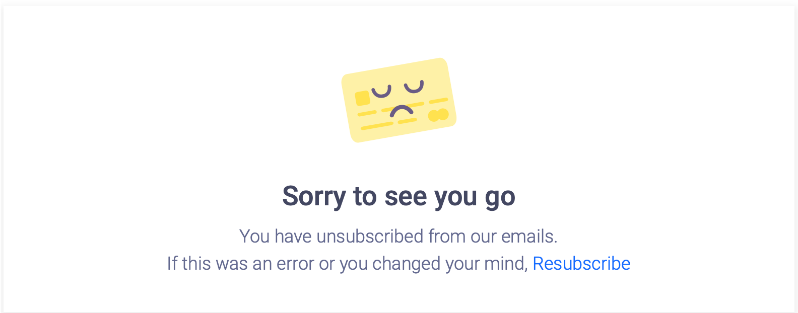 Unsubscribe from Email