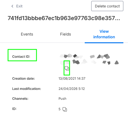 View info tab