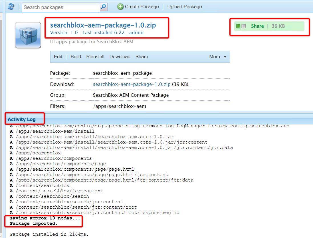 searchblox_aem_package_activity_log.png
