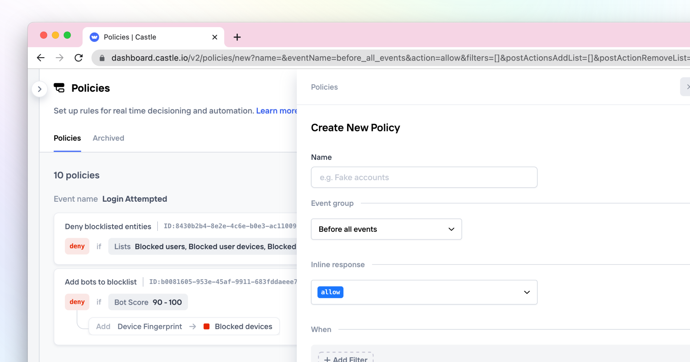 The policies page has a new look