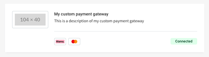Payment Gateway enabled in merchant portal