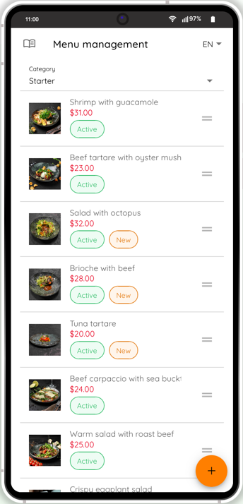 Menu App Template