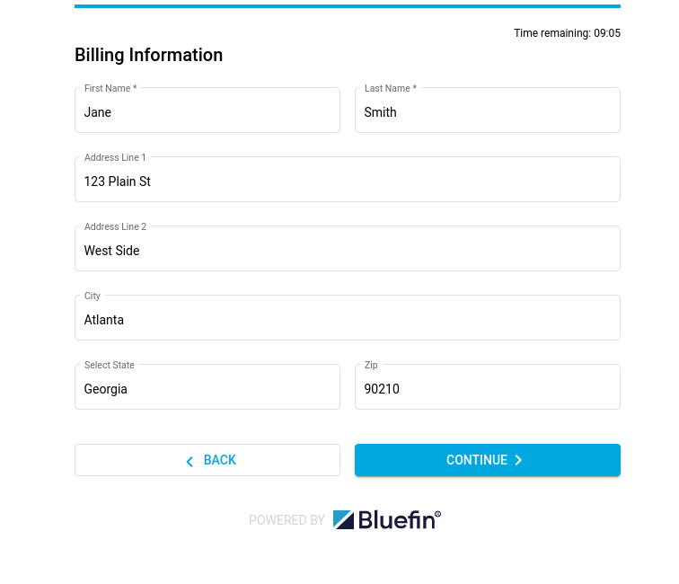 Checkout Component: Billing Information
