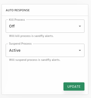 sandfly.response.suspend.png Selecting active response for detected Linux attacks.