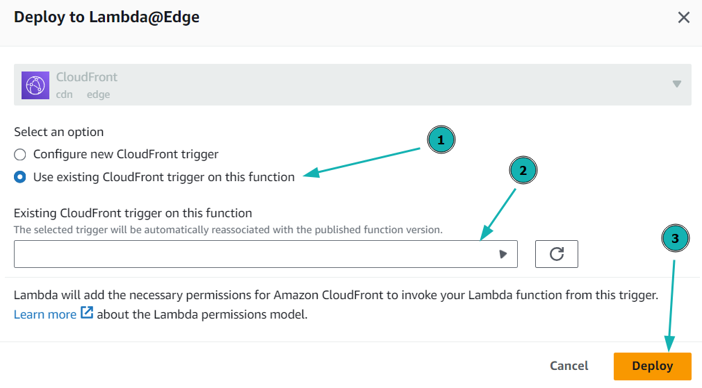 Deploy the Lambda@Edge function on CloudFront distribution