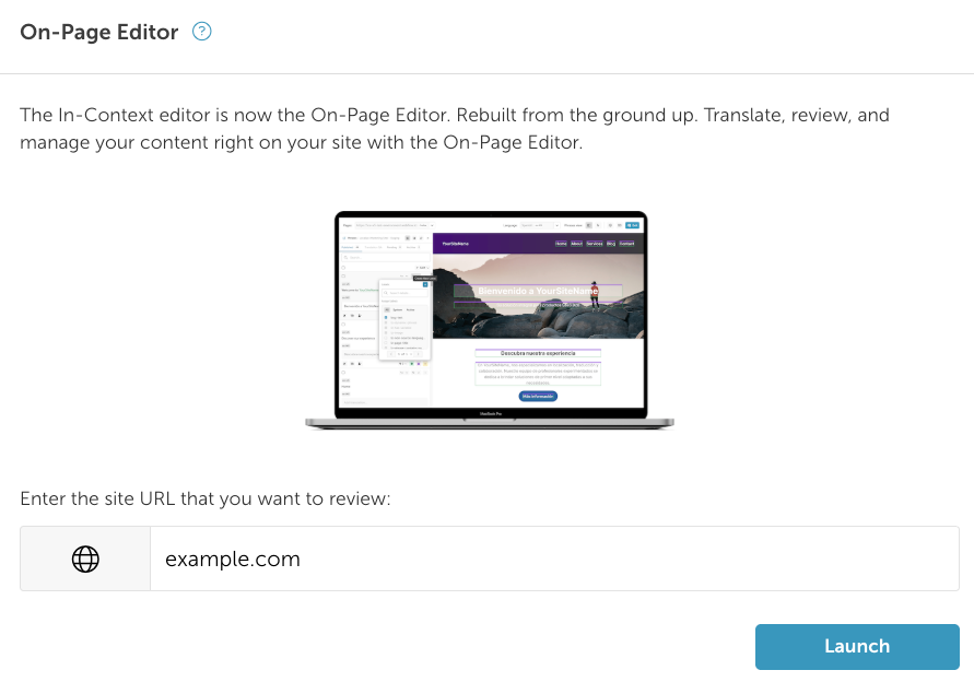 How to Launch the previous In-Context Editor