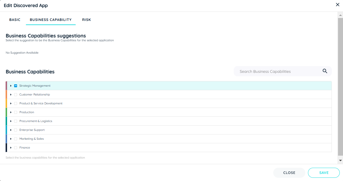 Business Capability Suggestions