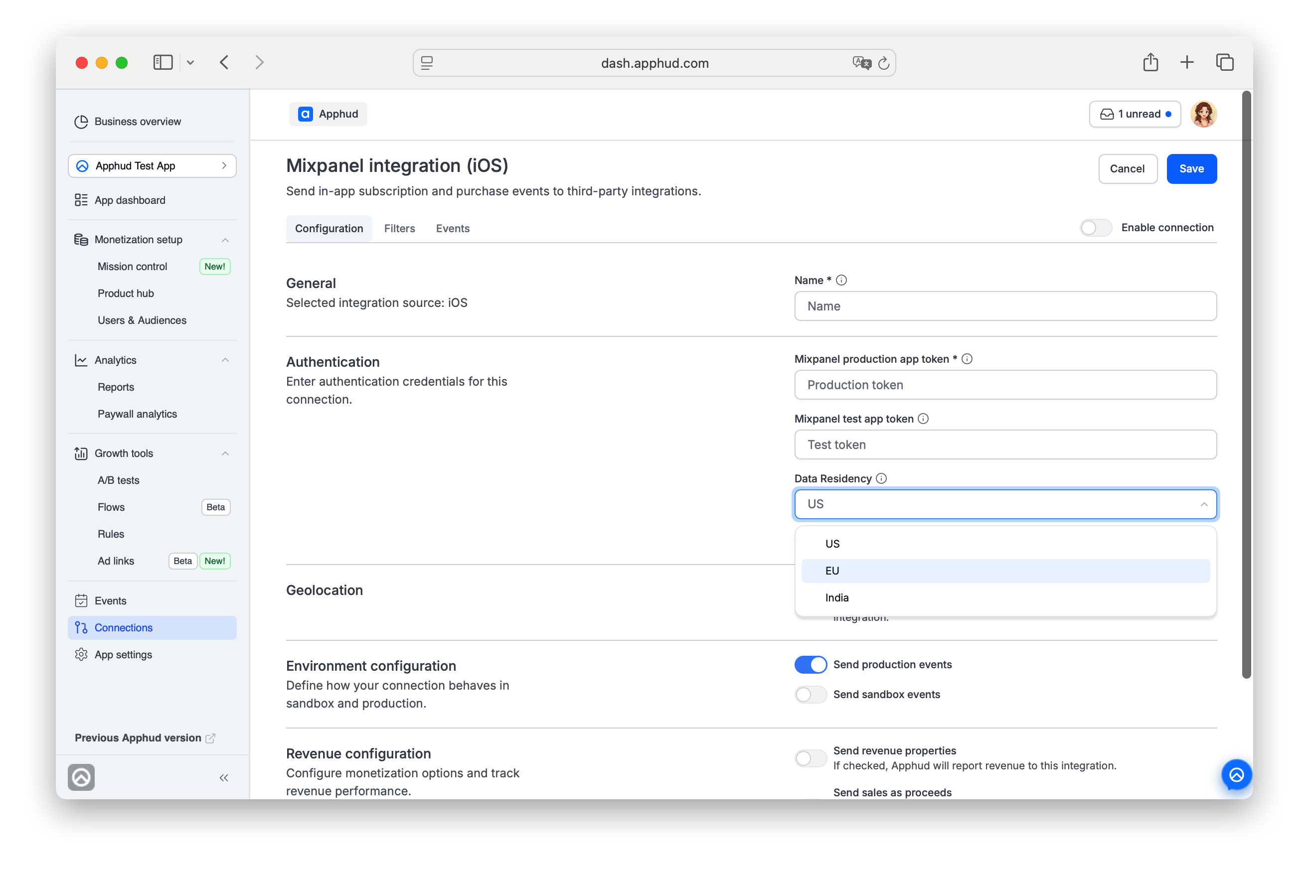Mixpanel - Data Residency