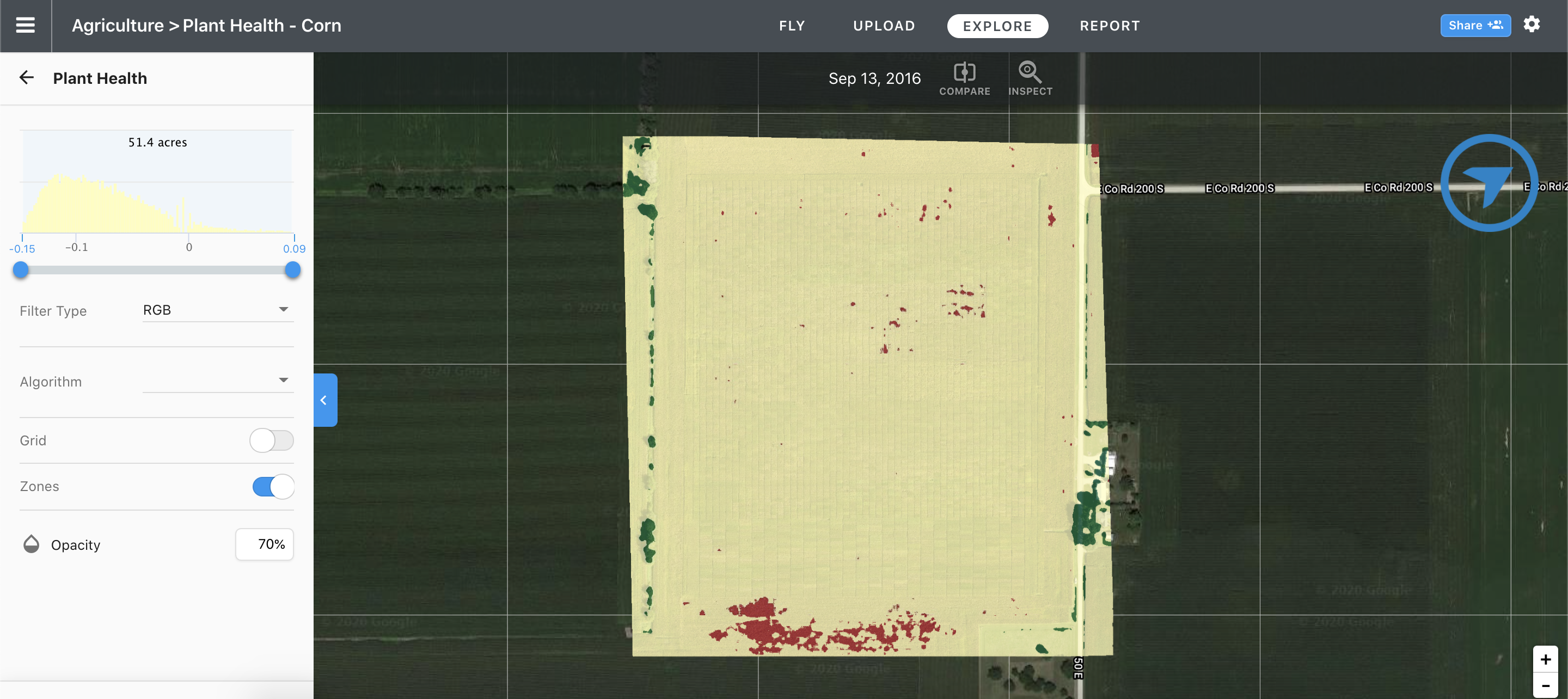 Screen Shot 2020-10-16 at 3.49.41 PM.png Plant health map with the Zones option enabled.