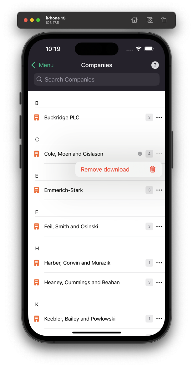 Removing downloaded data for a tag