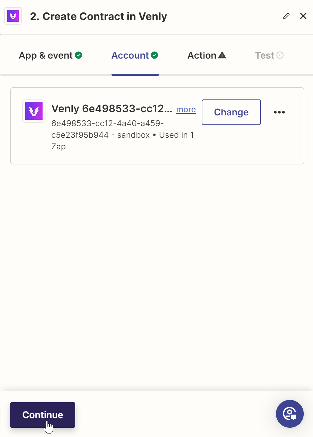 Connecting Venly account with Zapier