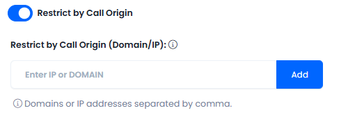 Restrict by Call Origin