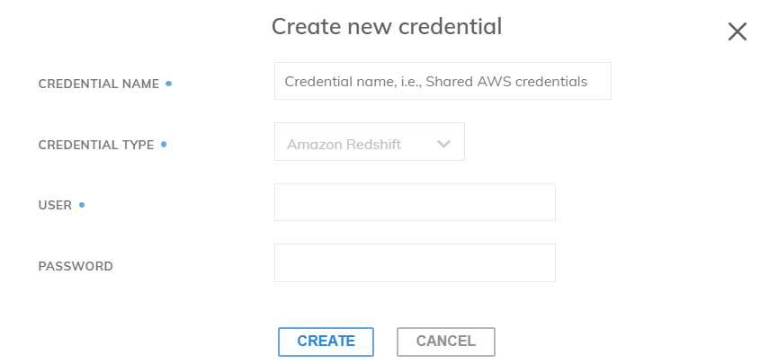 Figure 3: Creating a new credential.