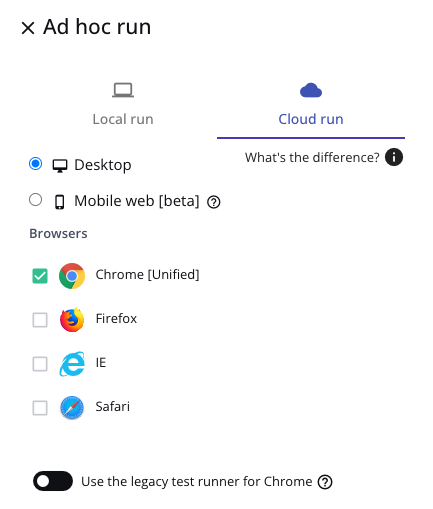 unified_ad_hoc_runs.png Unified Runner for ad hoc cloud runs