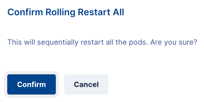 Confirm Rolling Restart All pop-up