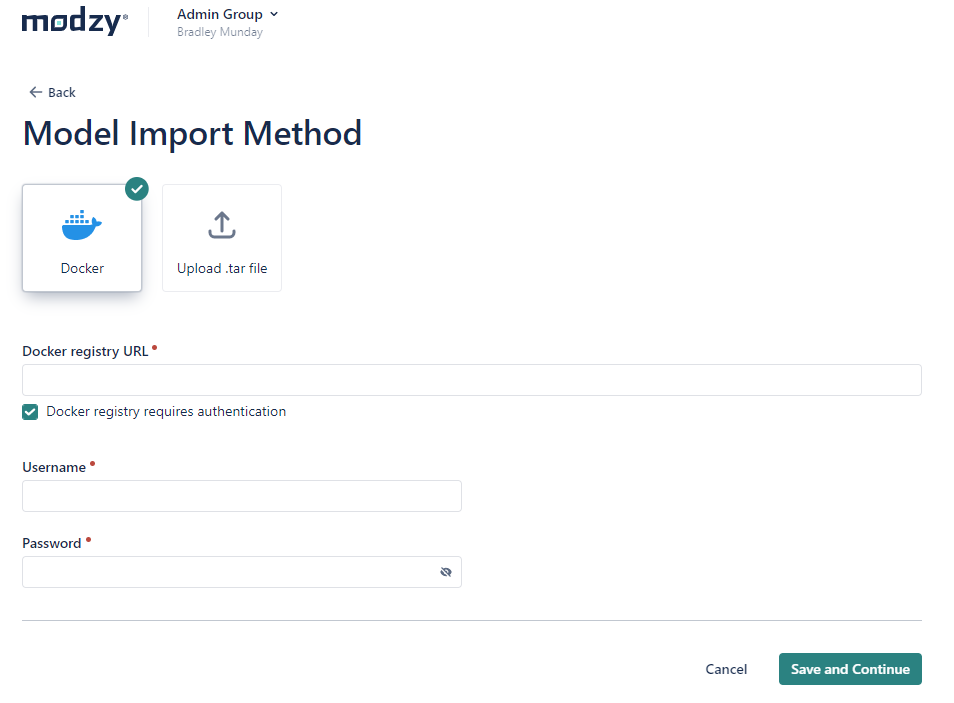 Figure 6. Docker Import Method