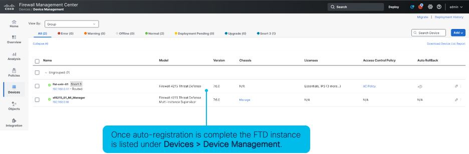 **Figure 17:** Device Management Page