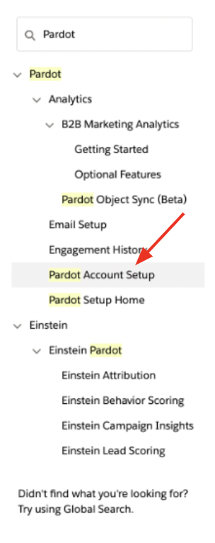 pardot account setup