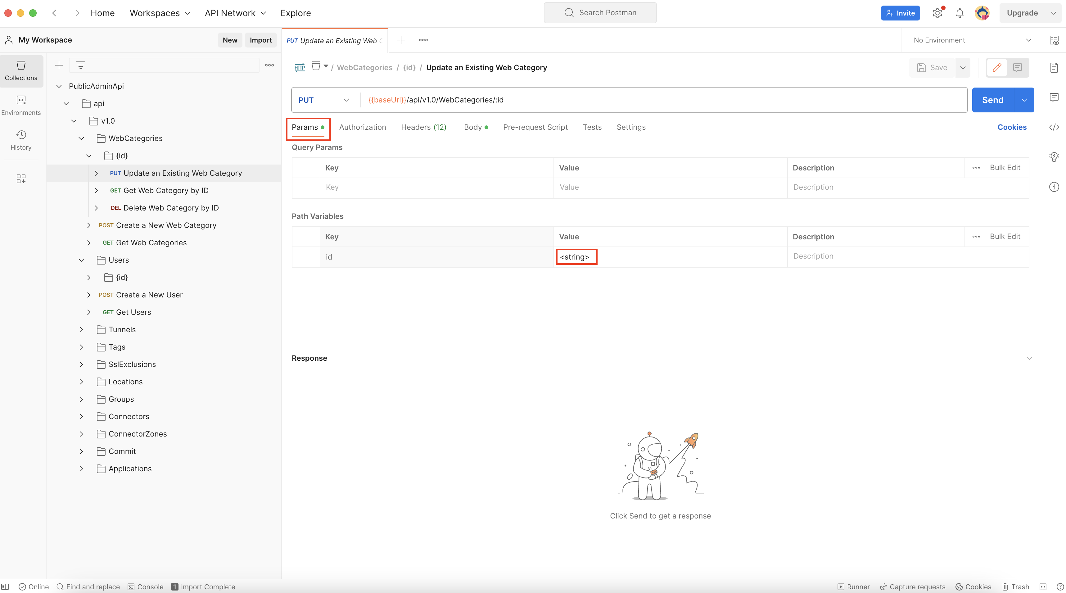 **Id** is a commonly used parameter for **POST** and **GET** API requests - For getting information and updating a specific object