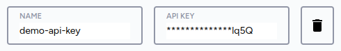 Fig. 6: Deleting an API key
