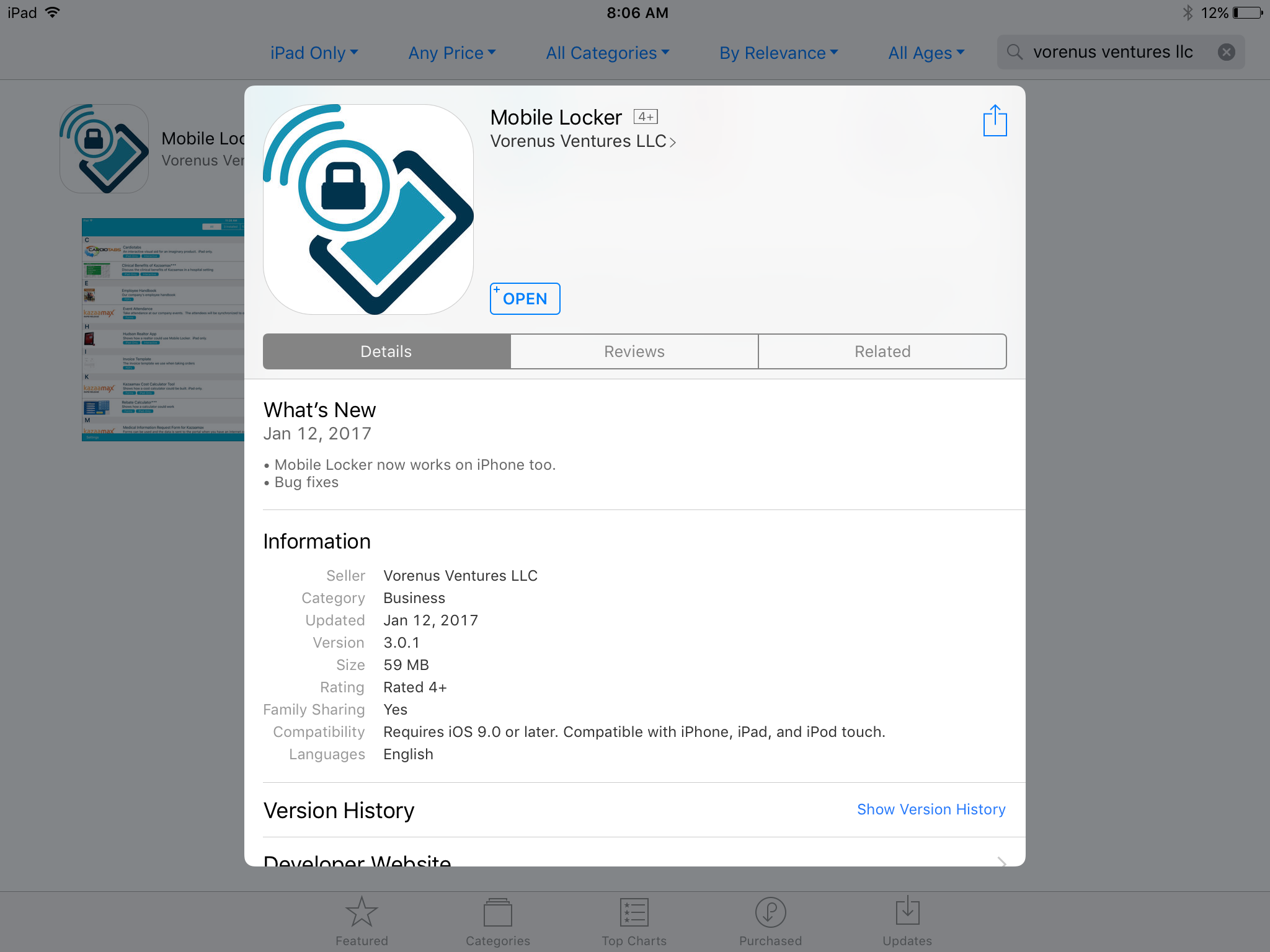Mobile Locker 3.0.1 in the App Store.