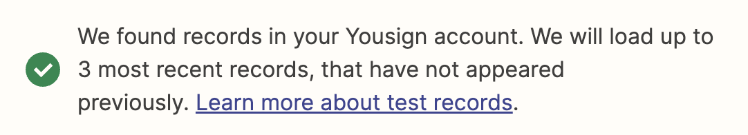 Zapier Records found for Yousign